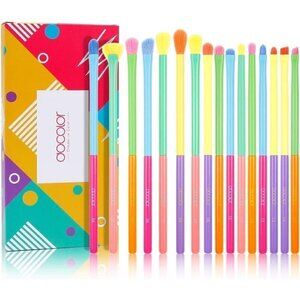 Docolor Eye Makeup 16pcs Colorful Eyeshadow Syanthic Hair  Makeup Brush Set